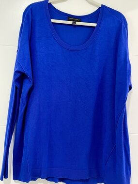 Lane Bryant Royal Blue Scoop Neck Long Sleeve Sweater